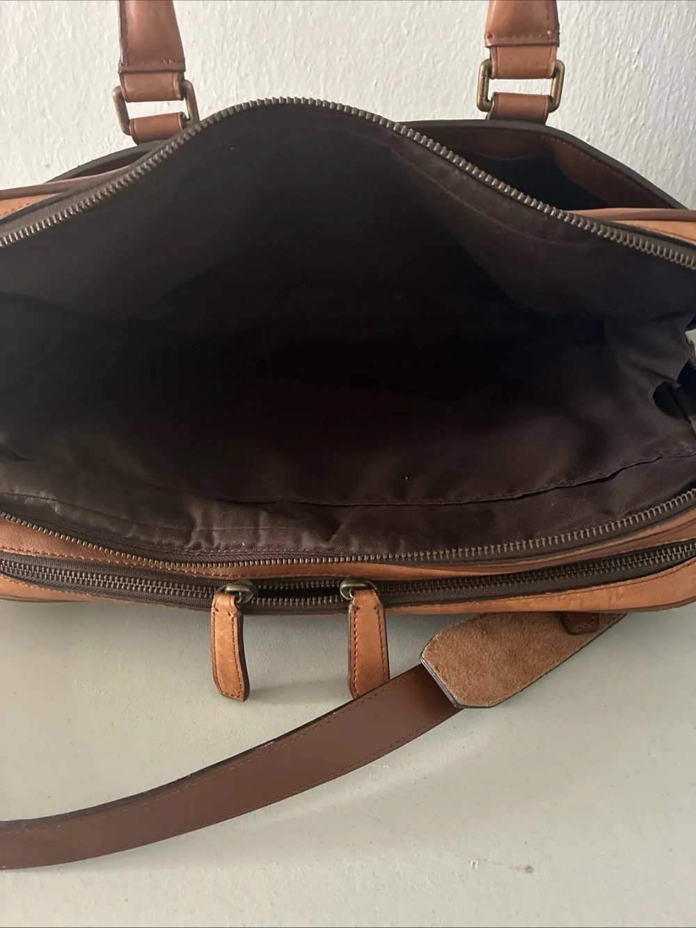 Coach Men's Leather Briefcase Bag in Brown | Coach Brown Leather Laptop Briefcas